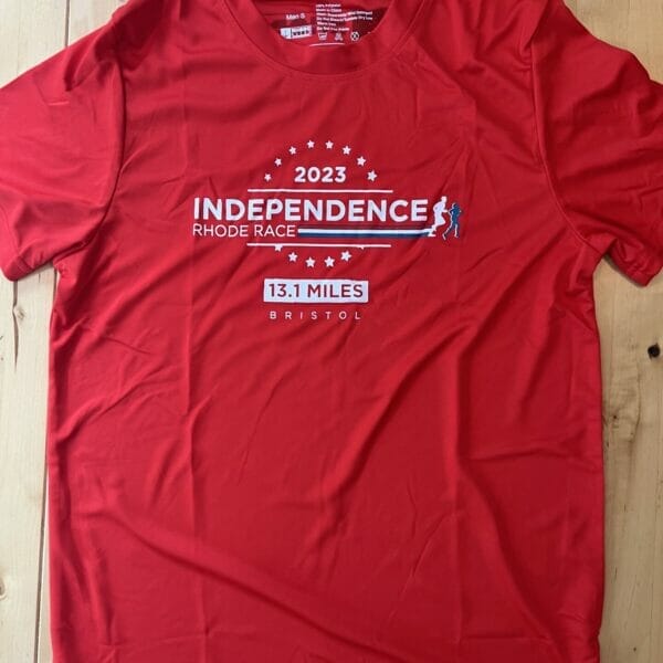 2023 Independence Rhode Race Half Marathon T-shirt- Front