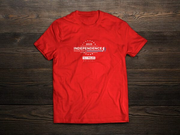 2023 Independence Rhode Race Half Marathon T-shirt - Full View Front